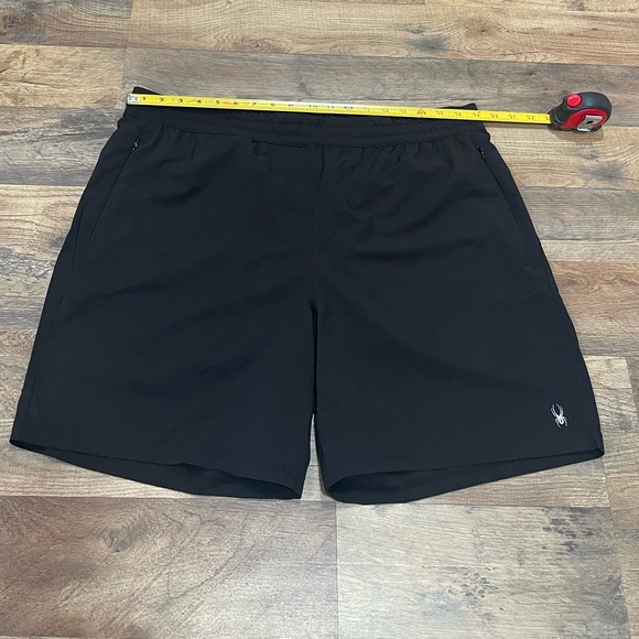 Spyder Black Athletic Shorts Lightweight Elastic Waist - Picture 5 of 12